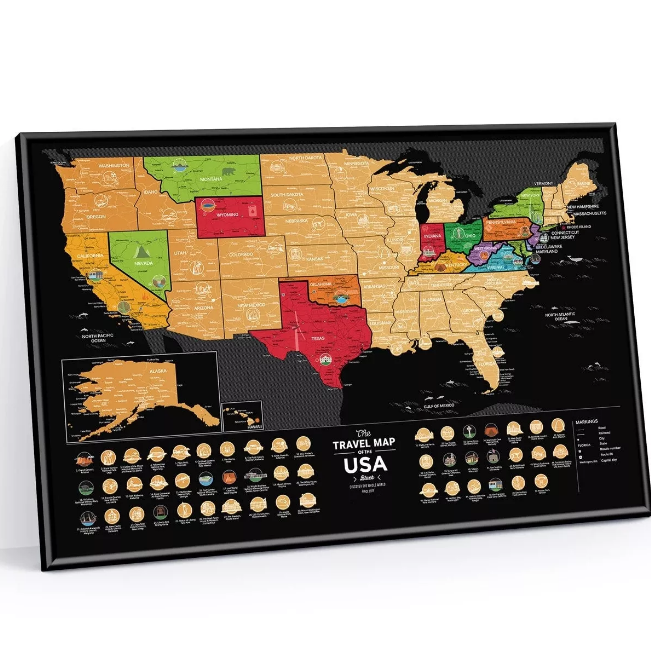 scratch off map USA online